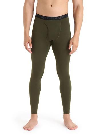 Icebreaker Merino 200 Oasis with Fly Miesten Leggingsit Oliivinvihreä | FI 1131EBCX